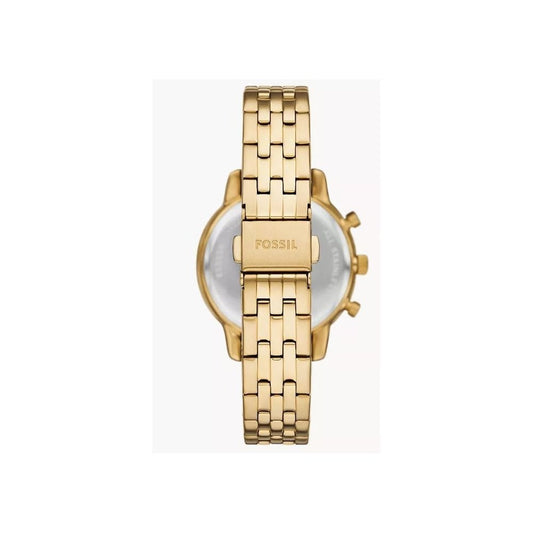Neutra Chronograph, Mother of Pearl Dial, Gold-Toned Ladies Stainless Steel Watch