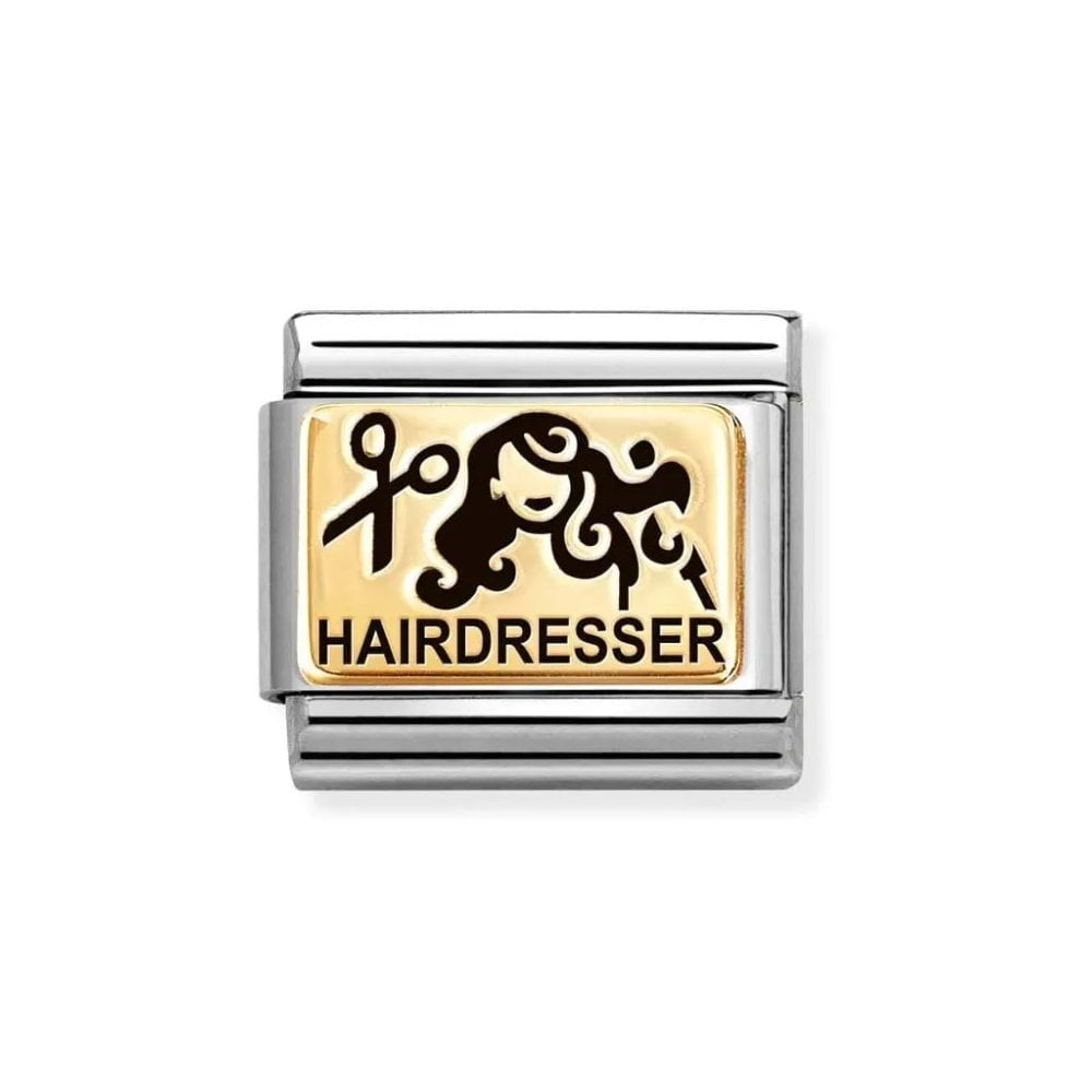 Nomination Composable Classic gold plates Hairdresser