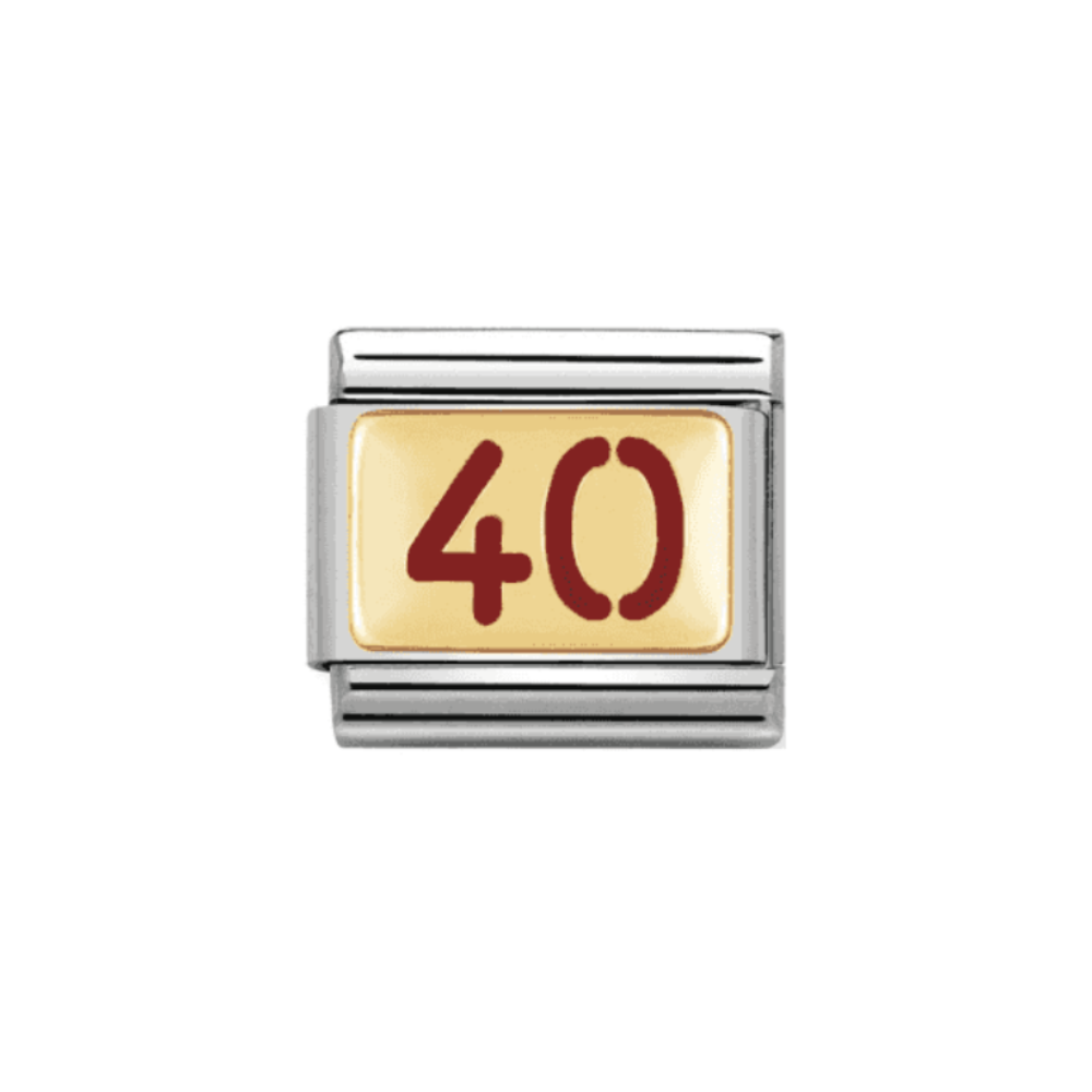 Nomination Red & Gold 40 Charm