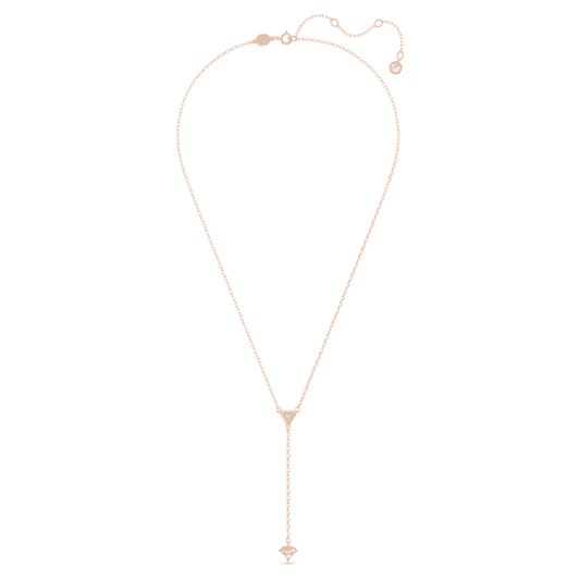 ORTYX Y TRIANGLE CUT ROSE GOLD TONE NECKLACE