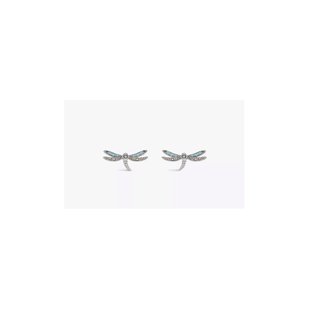Paradise dragonfly sterling silver earrings