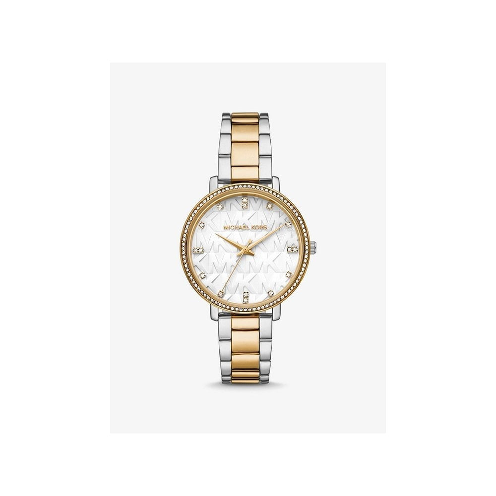 Pyper Pavé Two-Tone Logo Watch