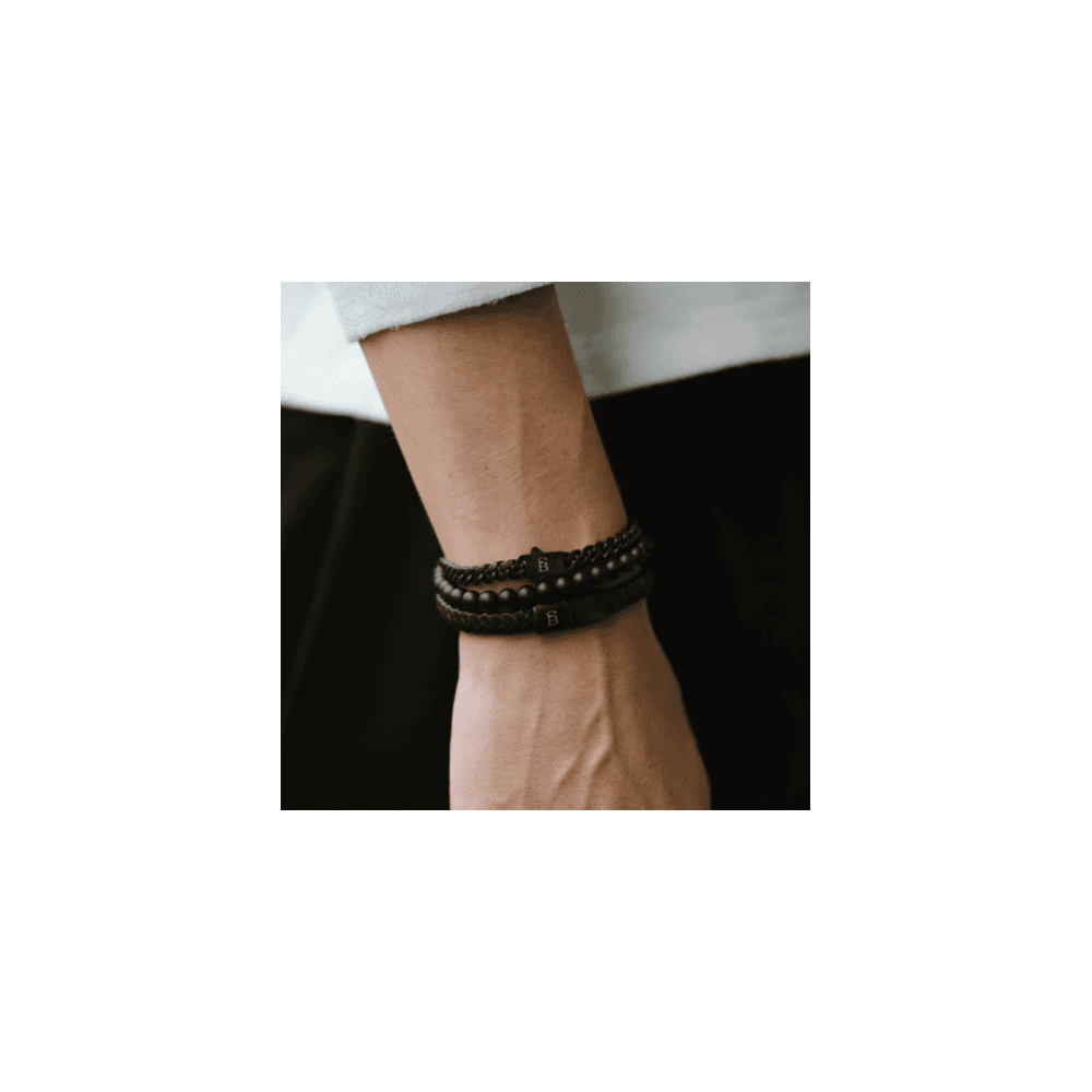 RILEY BLACK EDITION LEATHER BRACELET