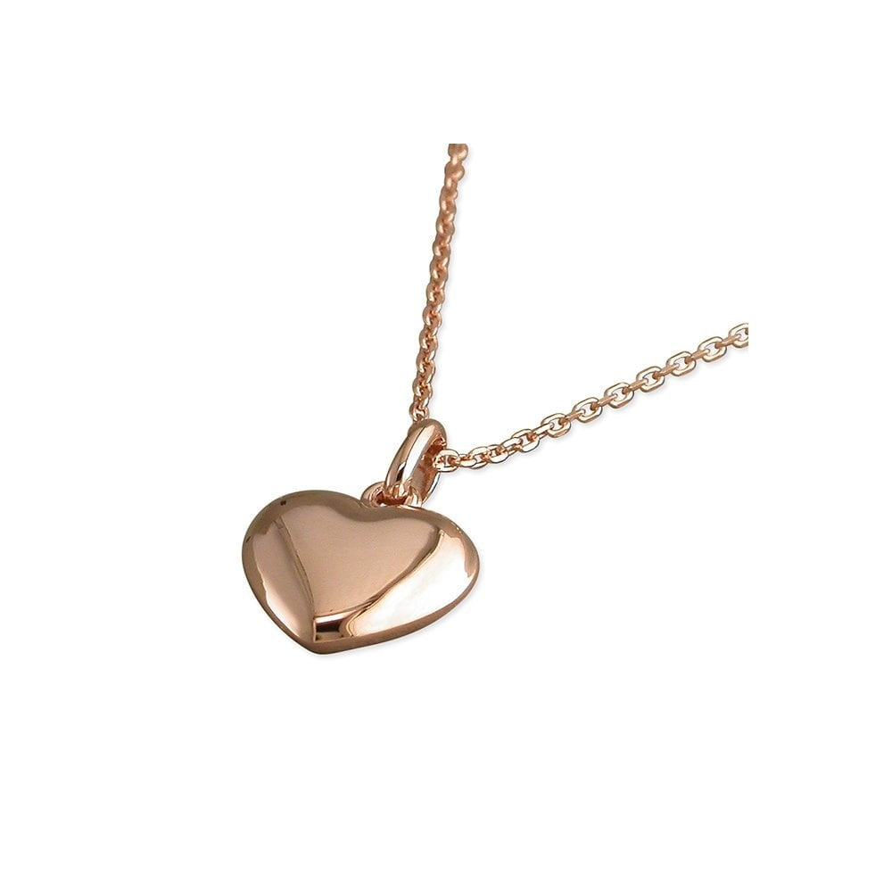 ROSE GOLD ON SILVER HEART NECKLACE