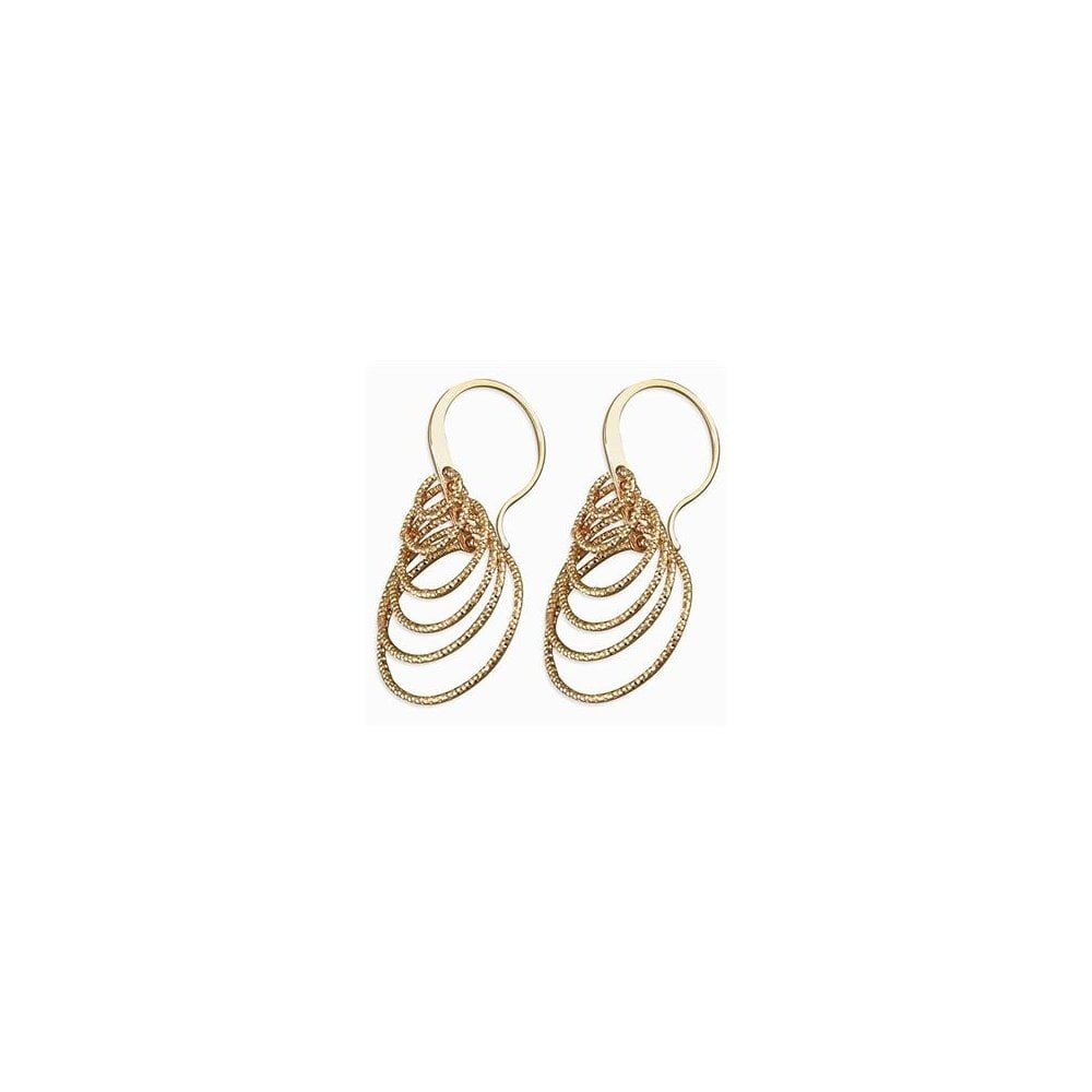 ROSE GOLD VERMEIL CIRCLES DROP EARRINGS