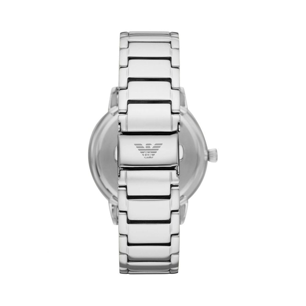 RUGGERO STAINLESS STEEL GENTS BRACELET WATCH WITH BLUE DIAL