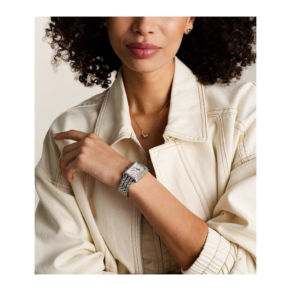 Raquel Sun Moon, Multifunction, Mother of Pearl Dial, Ladies Stainless Steel Watch