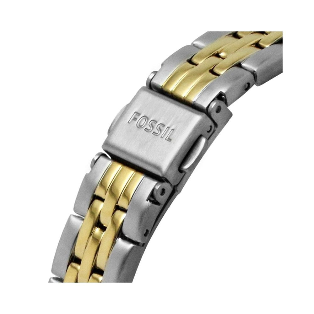 SCARLETTE 2 TONE LADIES STAINLESS STEEL BRACELET WATCH W/GOLD