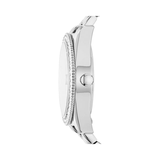 SCARLETTE MINI LADIES STAINLESS STEEL BRACELET WATCH WITH ZIRCONIA AROUND DIAL