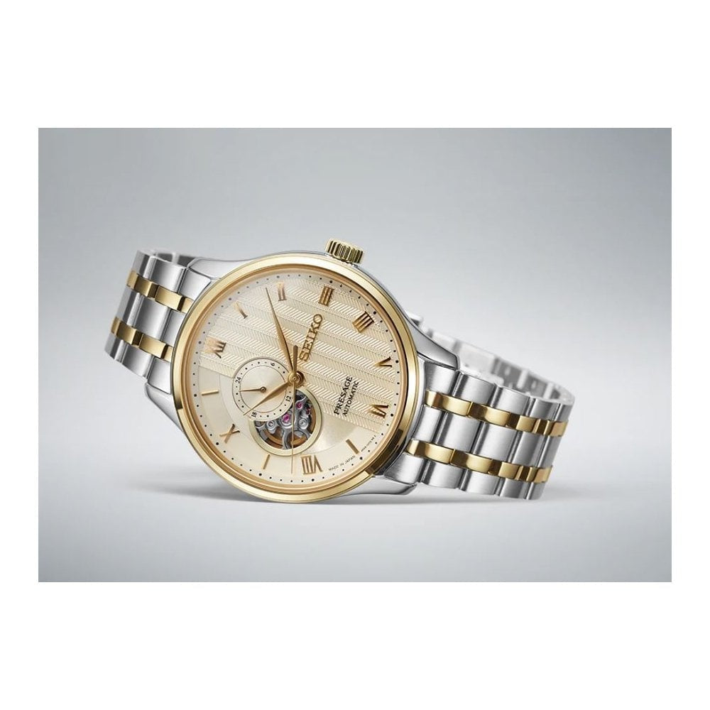 SEIKO PRESAGE JAPANESE ZEN GARDEN OPEN HEART AUTOMATIC GENTS WATCH