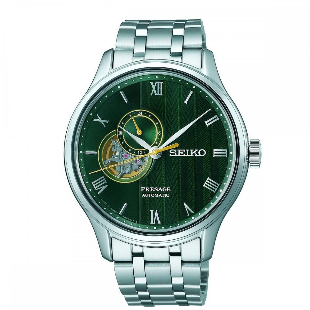 SEIKO PRESAGE JAPANESE ZEN GARDENS, FERN GREEN DIAL AUTOMATOC GENTS WATCH