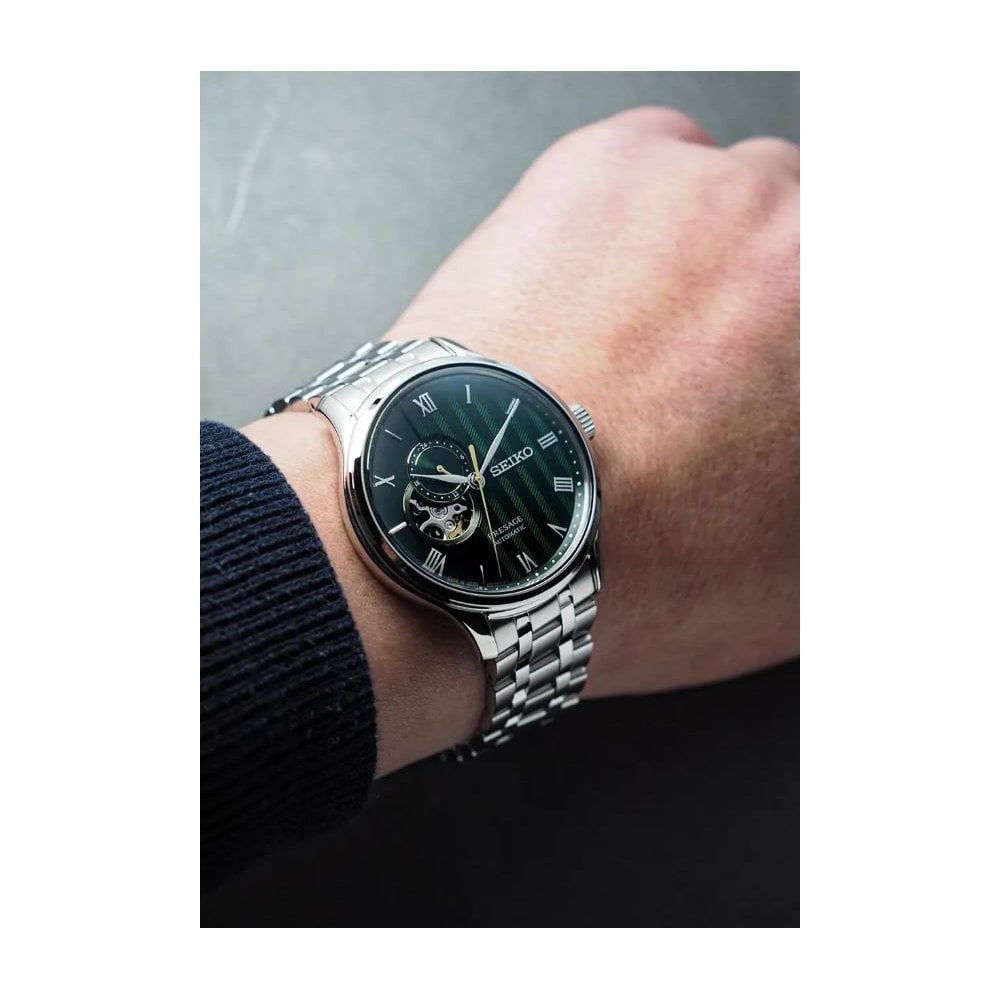 SEIKO PRESAGE JAPANESE ZEN GARDENS, FERN GREEN DIAL AUTOMATOC GENTS WATCH