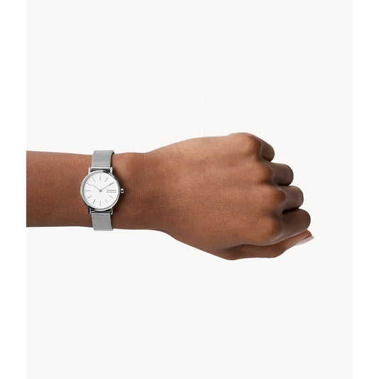 SIGNATURE SLIM STAINLESS STEEL MESH BRACELET WATCH