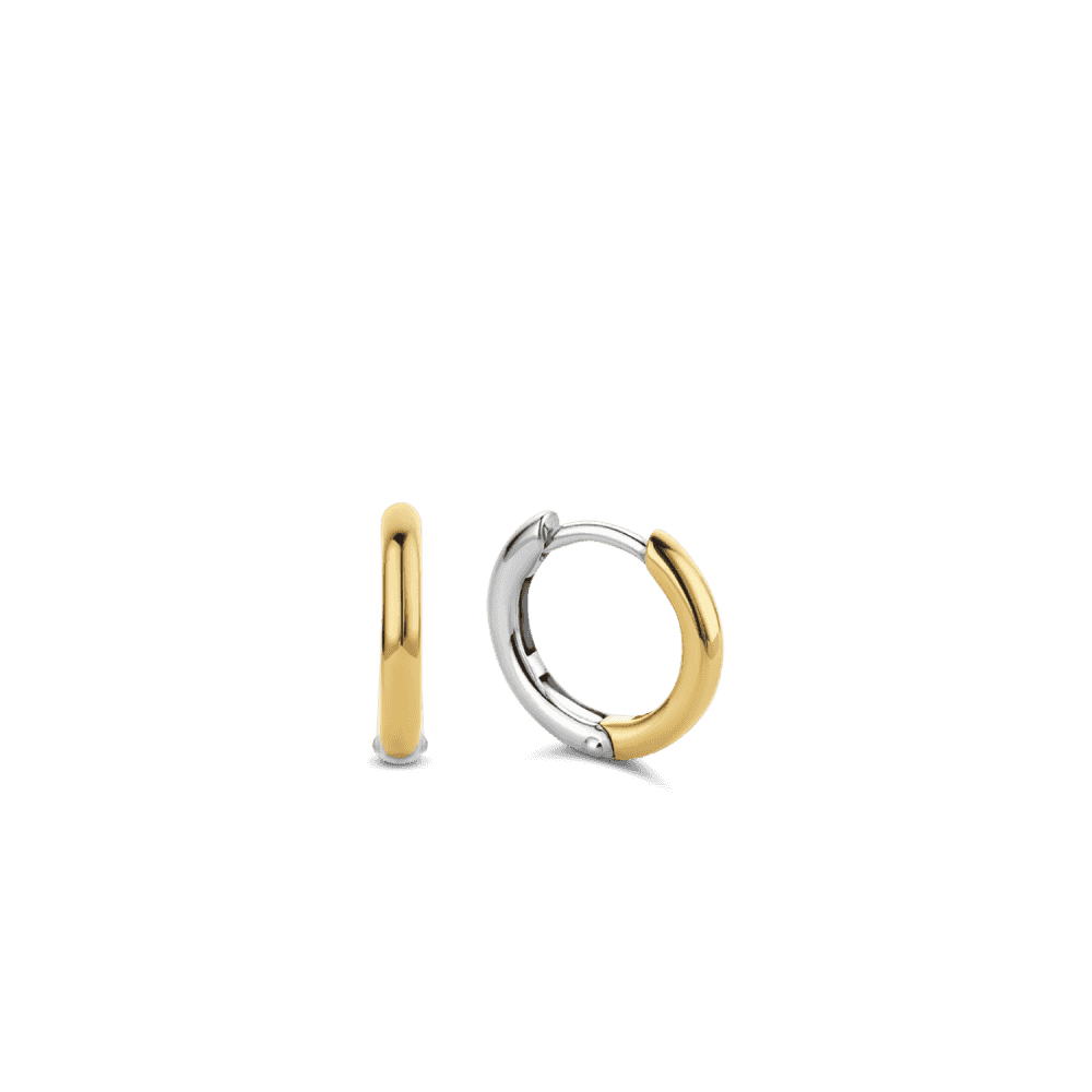 SILVER & GOLD MILANO SMALL SKINNY HOOP EARRINGS