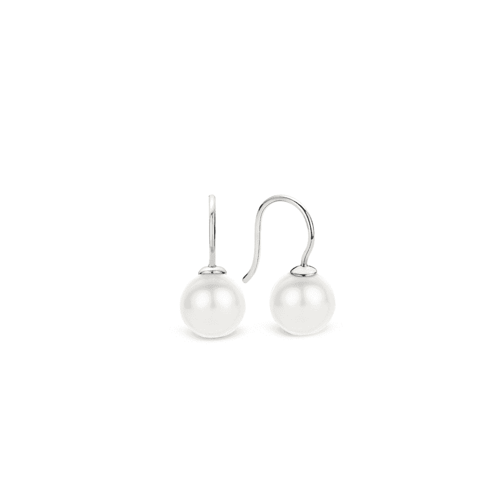SILVER MILANO PEARL DROP EARRINGS