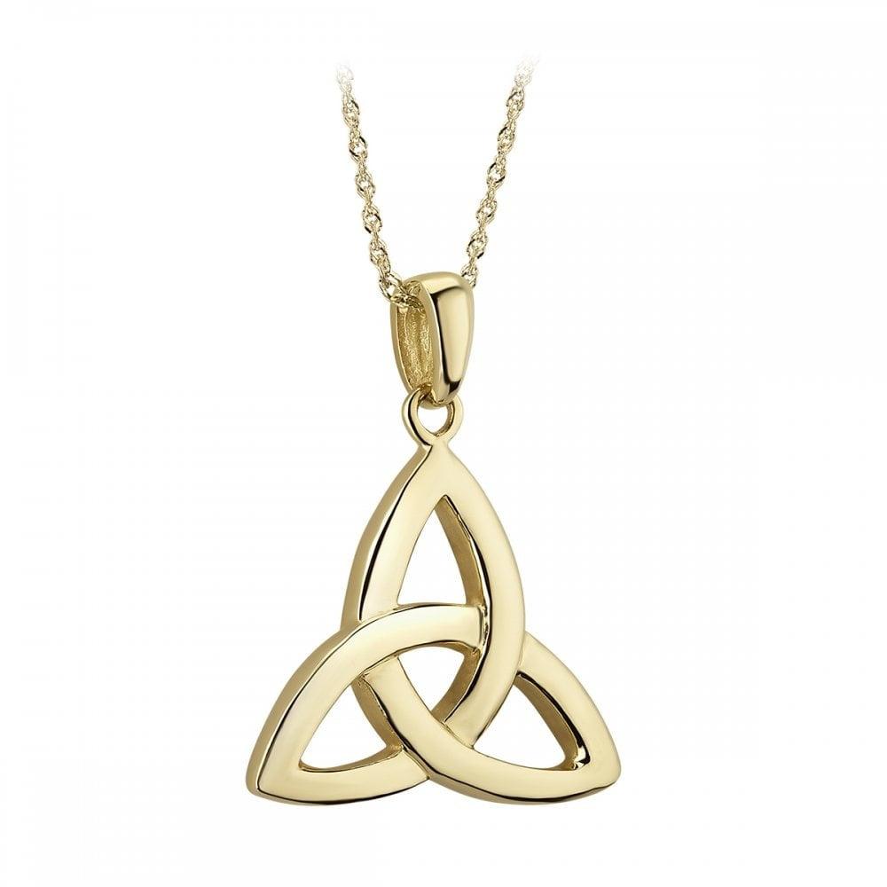 SOLVAR 14K GOLD LARGE TRINITY KNOT PENDANT