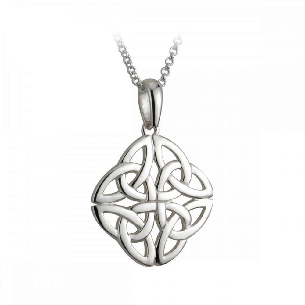 SOLVAR STERLING SILVER TRINITY KNOT PENDANT