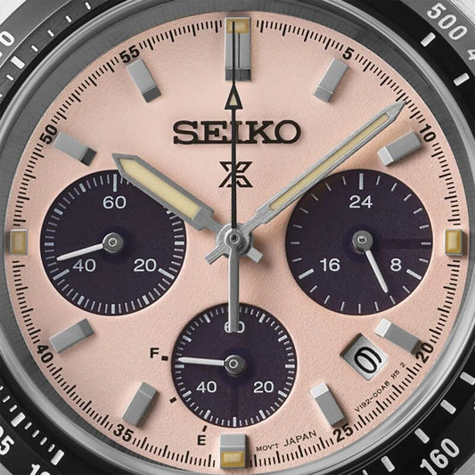 SEIKO PROSPEX NEOCLASSIC PINK SOLAR SPEEDTIMERS WATCH