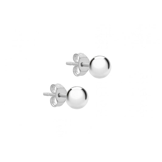 STERLING SILVER 5MM POLISHED BALL STUD EARRINGS