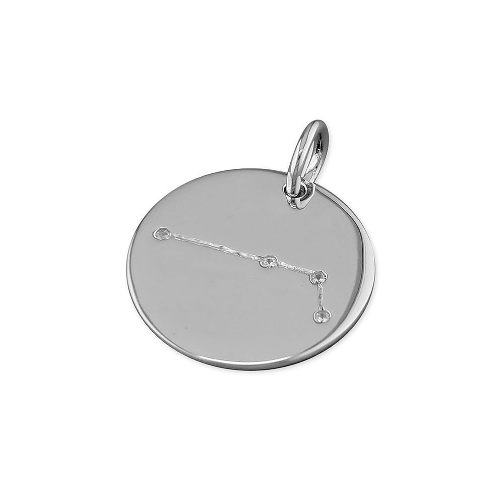 STERLING SILVER CUBIC ZIRCONIA ARIES PENDANT
