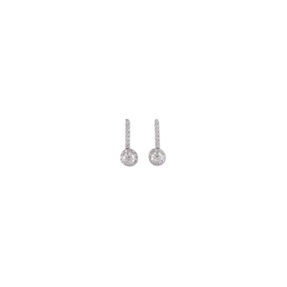 STERLING SILVER CUBIC ZIRCONIA DROP EARRINGS
