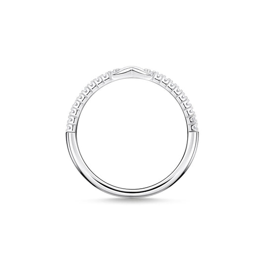 STERLING SILVER CUBIC ZIRCONIA INFINITY RING