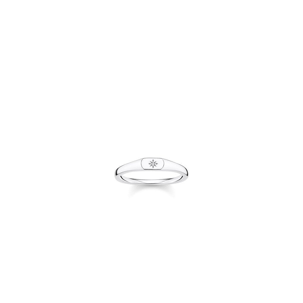 STERLING SILVER CUBIC ZIRCONIA STAR RING