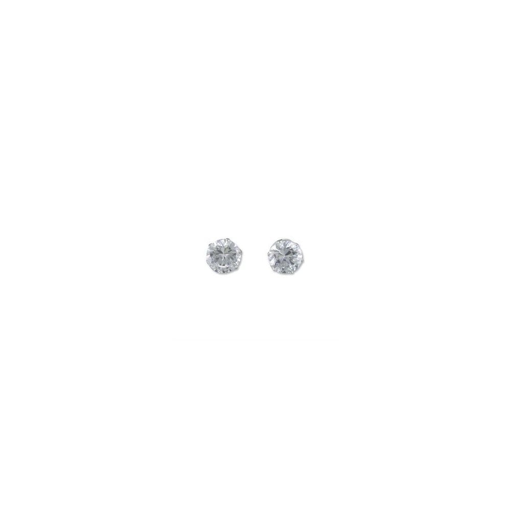 STERLING SILVER CUBIC ZIRCONIA STUD EARRINGS