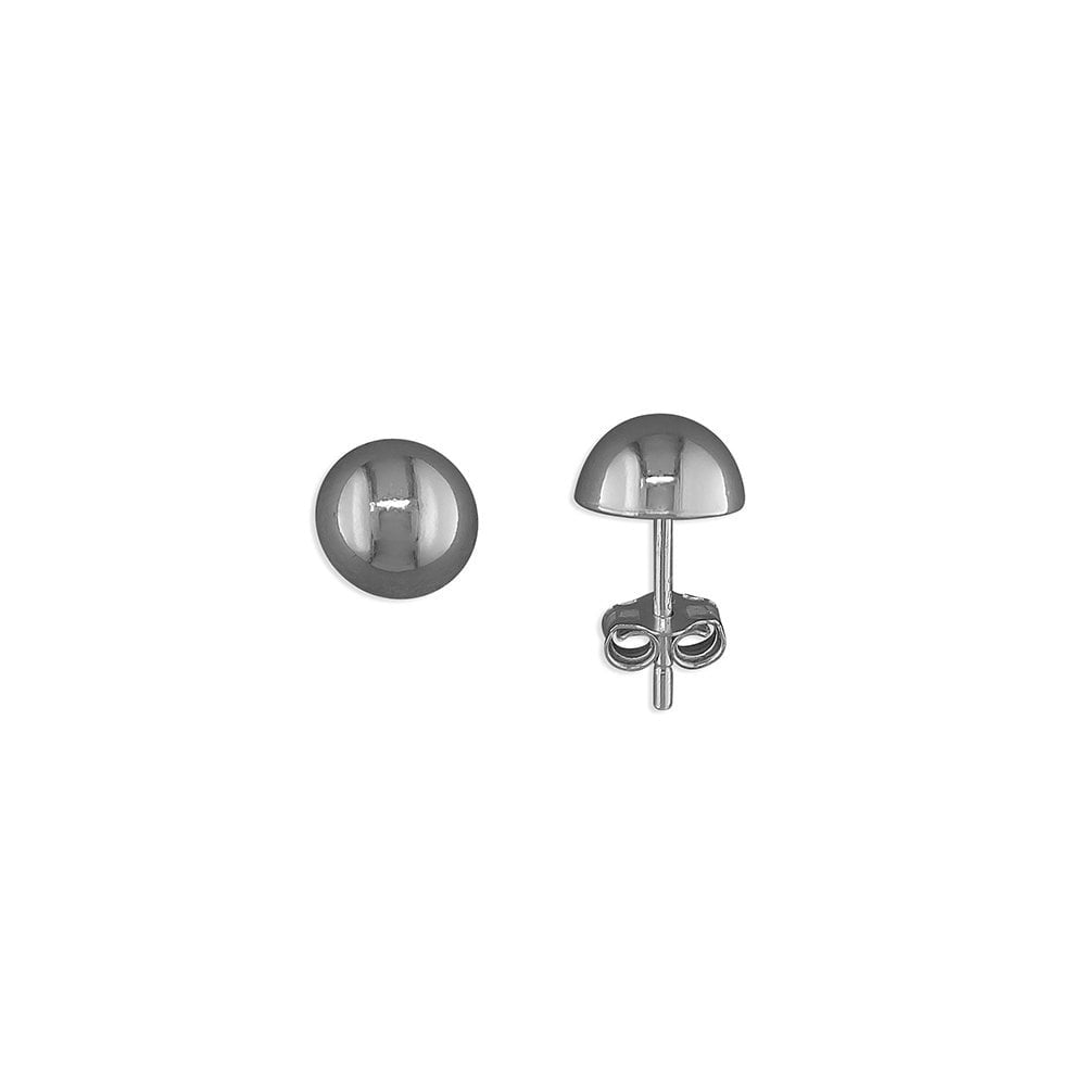 STERLING SILVER DOME STUD EARRINGS