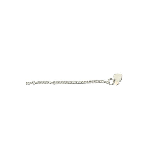 STERLING SILVER DOUBLE HEART & T-BAR BRACELET