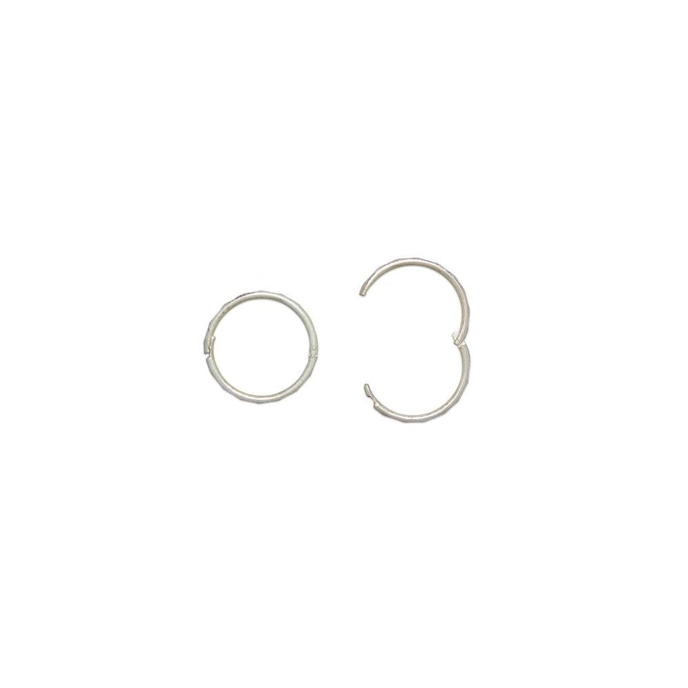 STERLING SILVER FACETTED HINGED HOOP EARRINGS
