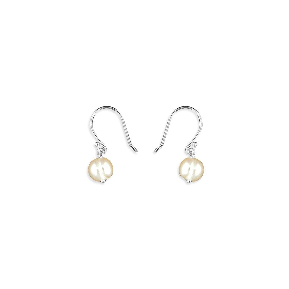 STERLING SILVER FRESHWATER PEARL DROP EARRINGS