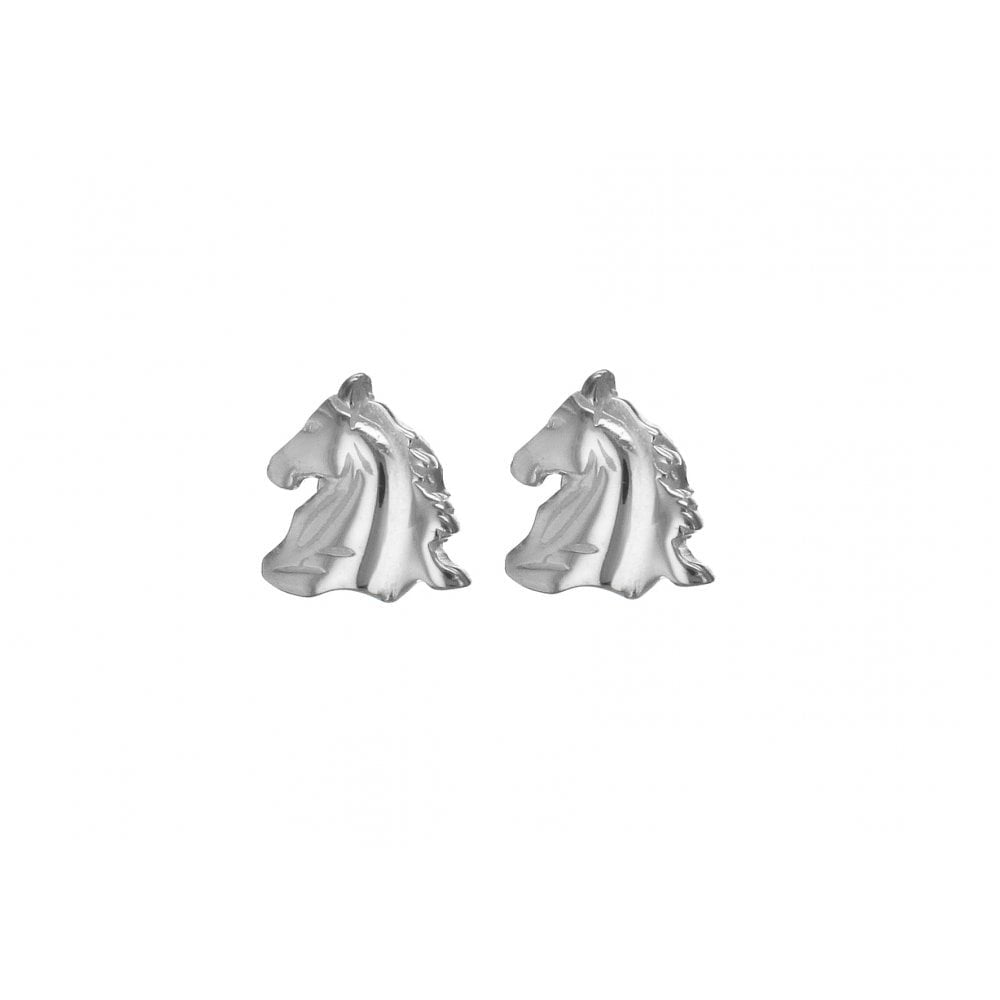 STERLING SILVER HORSE-HEAD STUD EARRINGS