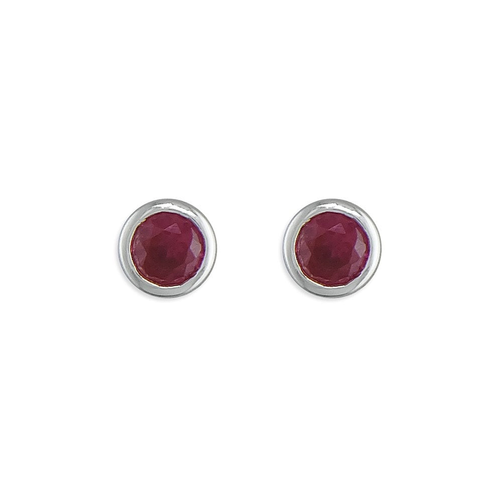STERLING SILVER JANUARY BIRTHSTONE STUD EARRINGS