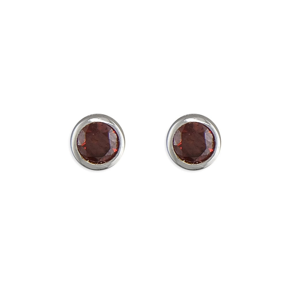 STERLING SILVER JULY BIRTHSTONE STUD EARRINGS