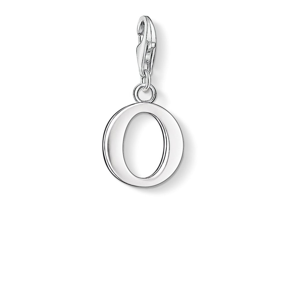 STERLING SILVER LETTER "O" CHARM PENDANT