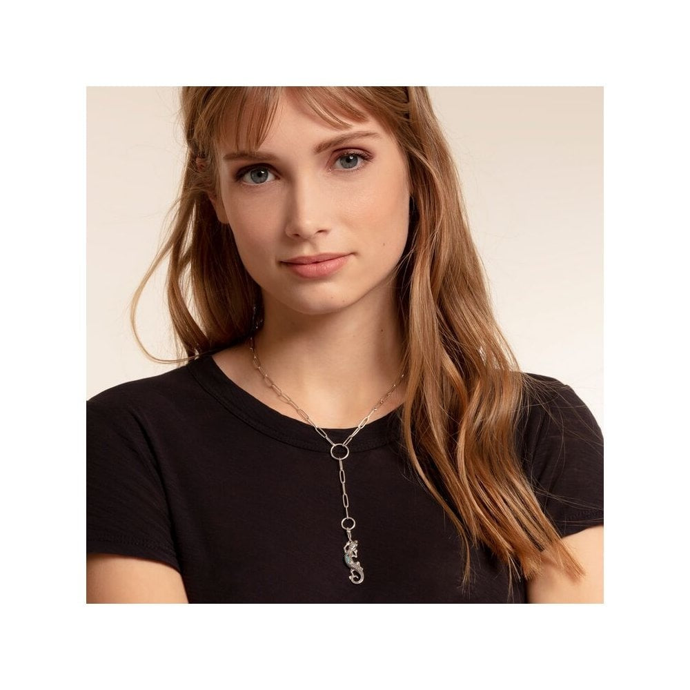 STERLING SILVER LIZARD CHARM PENDANT WITH BRIGHTLY COLOURED STONES & HAND-CUT STONE INLAYS