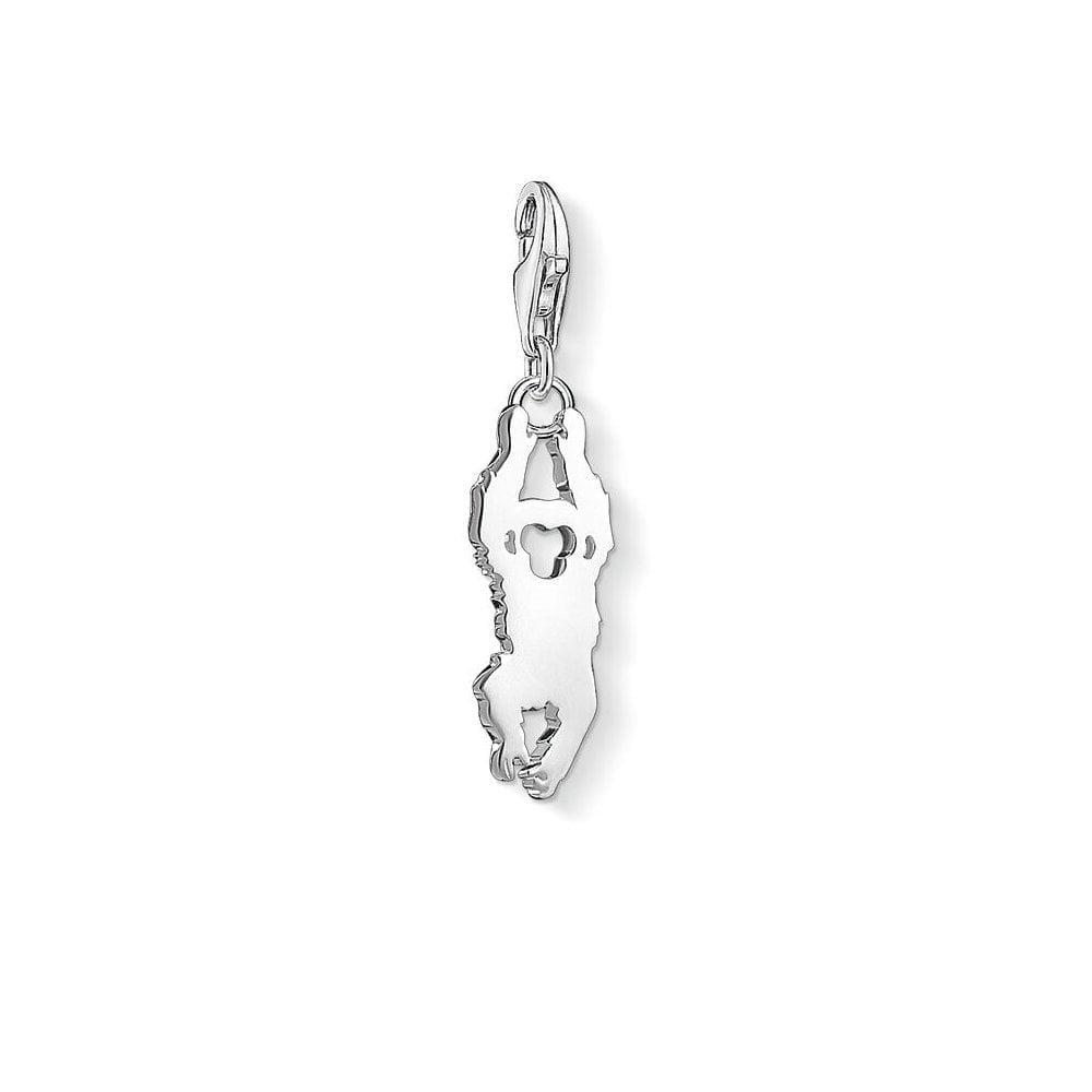 STERLING SILVER MONKEY CHARM PENDANT