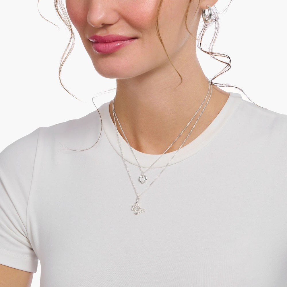 STERLING SILVER NECKLACE WITH BUTTERFLY PENDANT