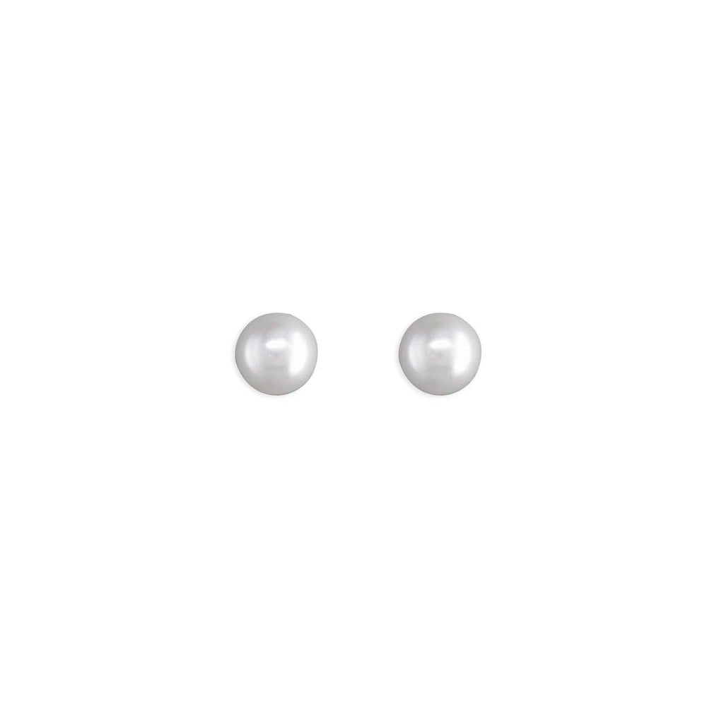 STERLING SILVER PEARL STUD EARRINGS