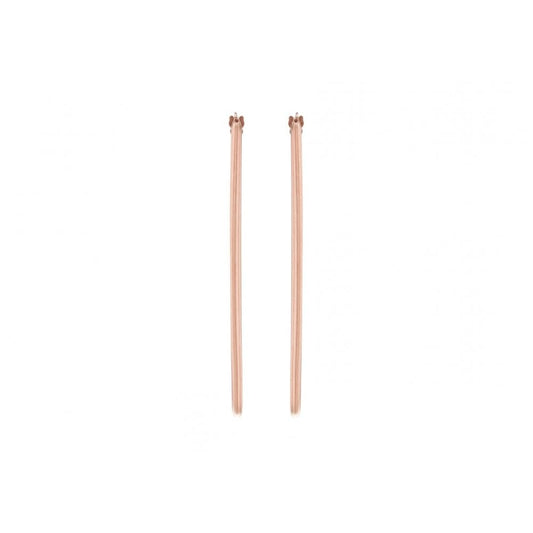 STERLING SILVER ROSE GOLD PLATED 50MM CREOLE EARRINGS