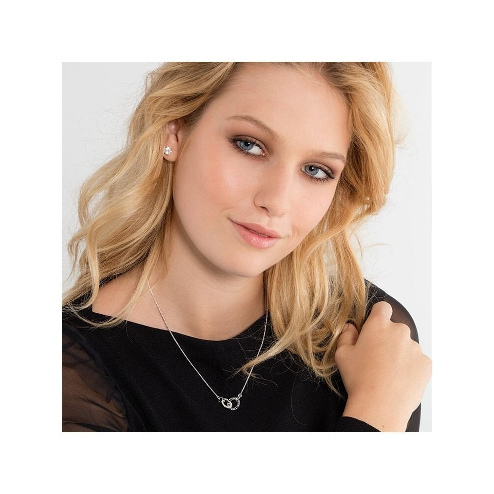 STERLING SILVER "TOGETHER FOREVER" NECKLACE WITH CUBLIC ZIRCONIA