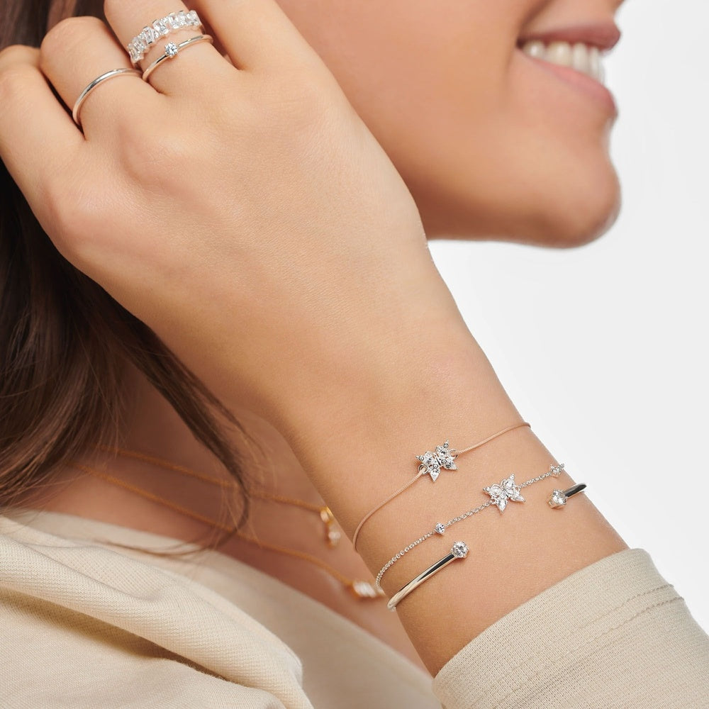 STERLING SILVER ZIRCONIA BUTTERFLY BRACELET