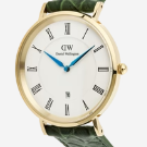 Daniel Wellington Classic White Dial Gents Green Croc Leather Watch