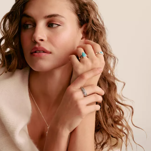 Silver Small Eye Thomas Sabo Ring with Turquoise Elyndra