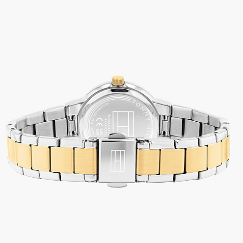 TOMMY HILFIGER TWO-TONED LADIES STAINLESS STEEL WATCH