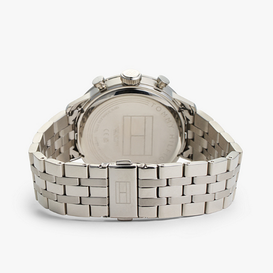 TOMMY HILFIGER BLUE CHRONO GENTS STAINLESS STEEL WATCH
