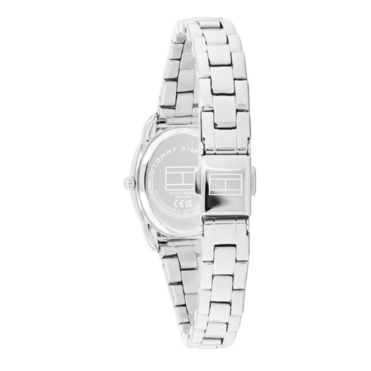 TOMMY HILFIGER OVAL DIAL LADIES TWO-TONED STAINLESS STEEL WATCH