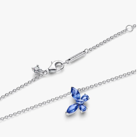Pandora Blue Butterfly Pendant Necklace