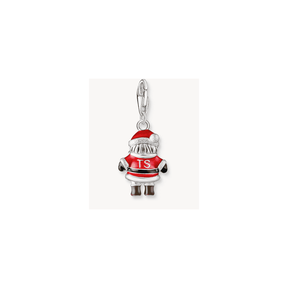 Silver Santa Claus charm pendant